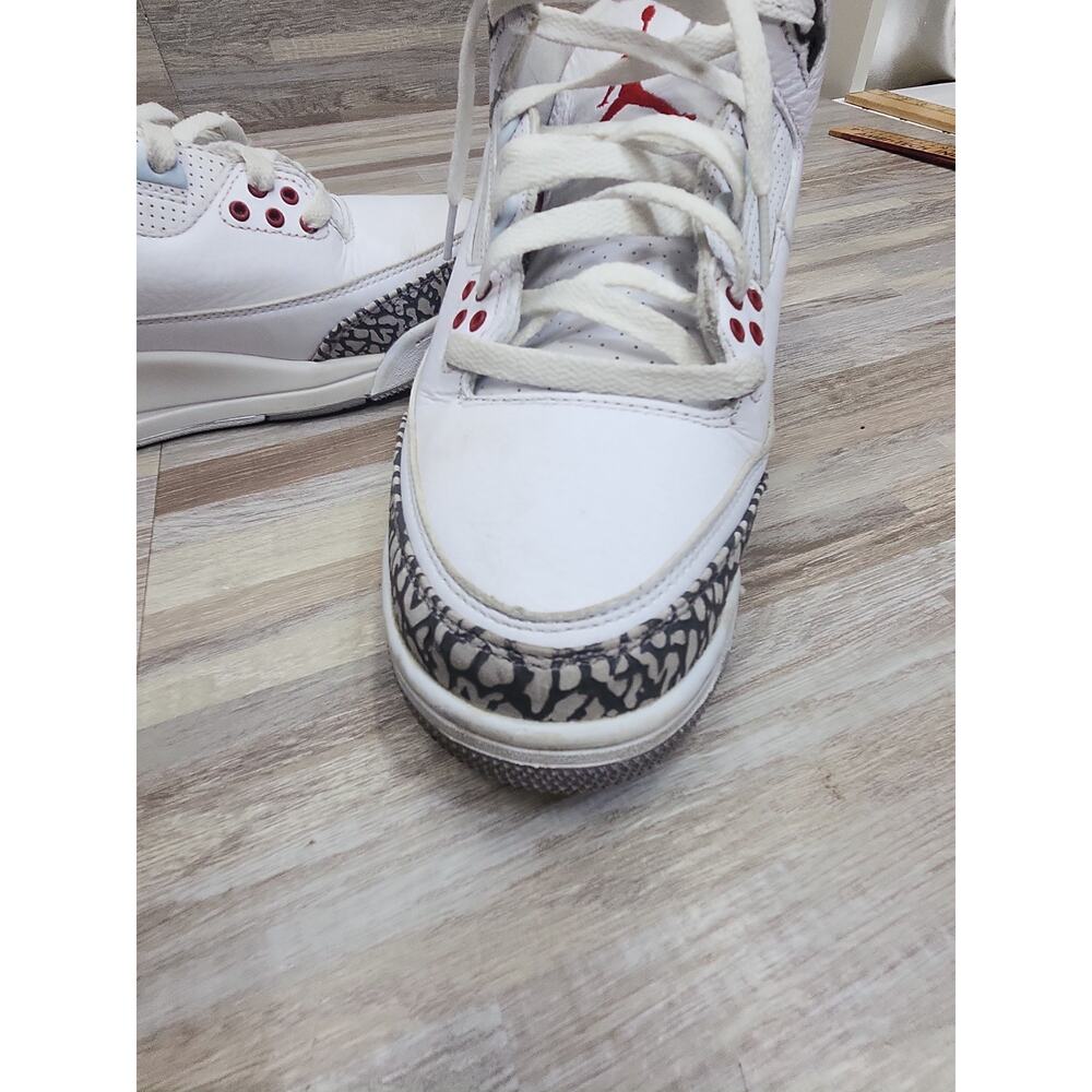 Air Jordan 3 Retro Hall of Fame Katrina White Red - Mens Size 10.5 - Picture 10 of 11